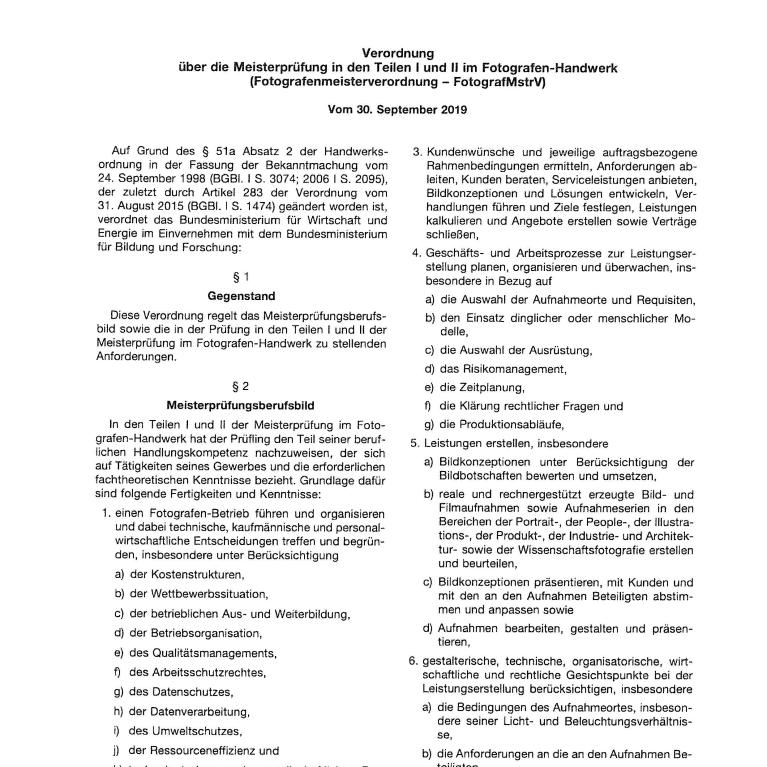 Meisterprüfungsverordnung